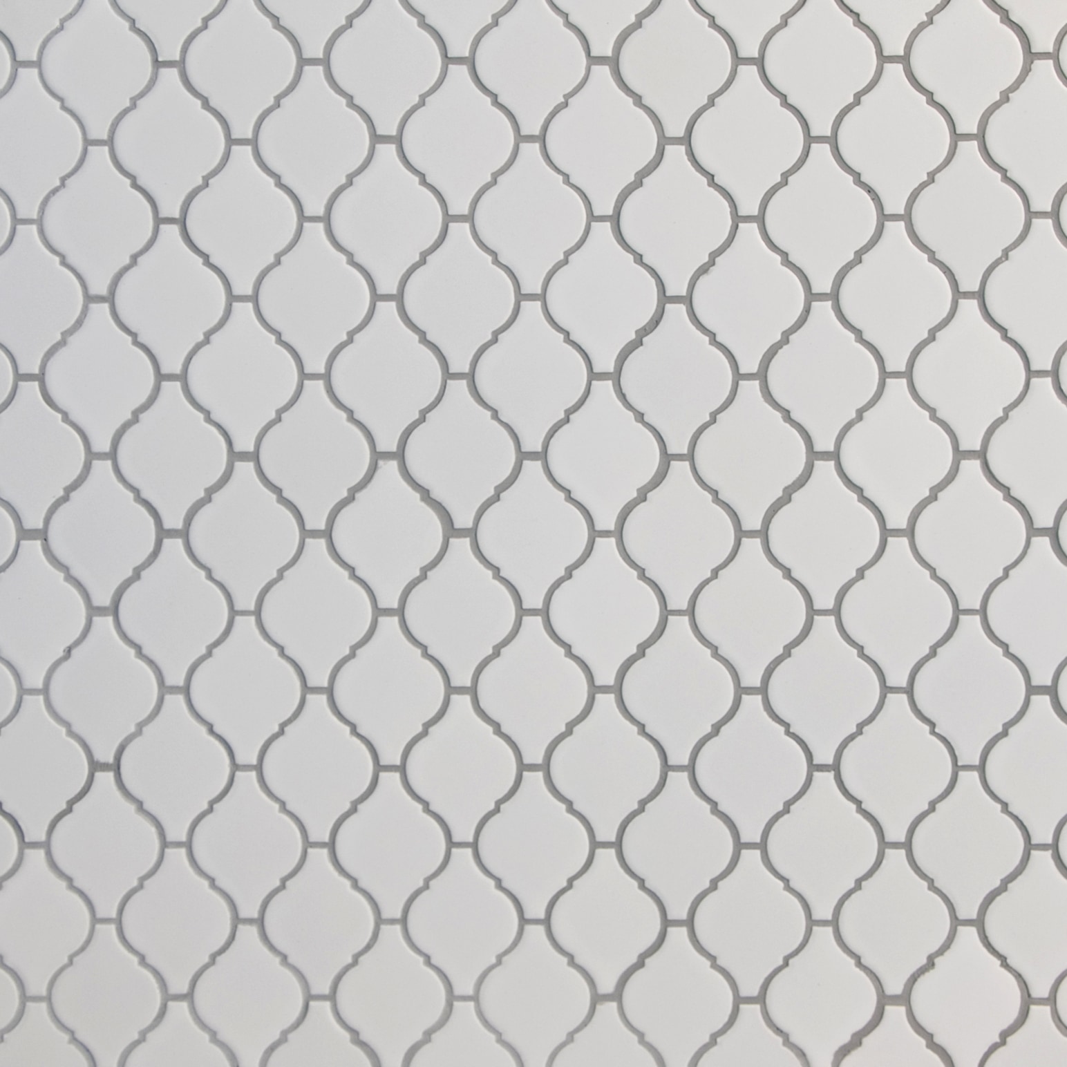White, Narrow Pattern / 2.75"x2" / Matte Arabesque Lantern Mosaics 0