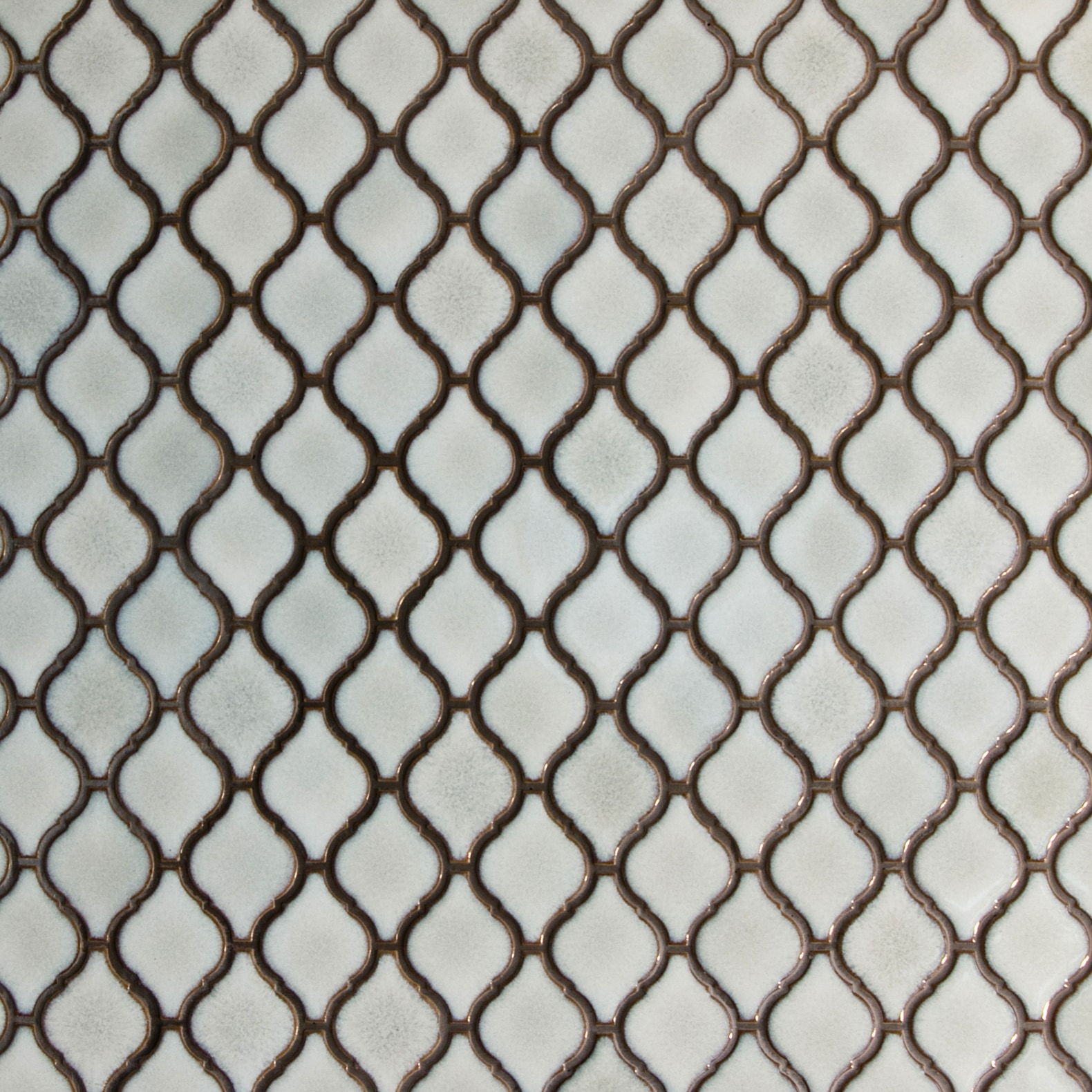 Antique White, Narrow Pattern / 2.75"x2" / Glossy Arabesque Lantern Mosaics 0