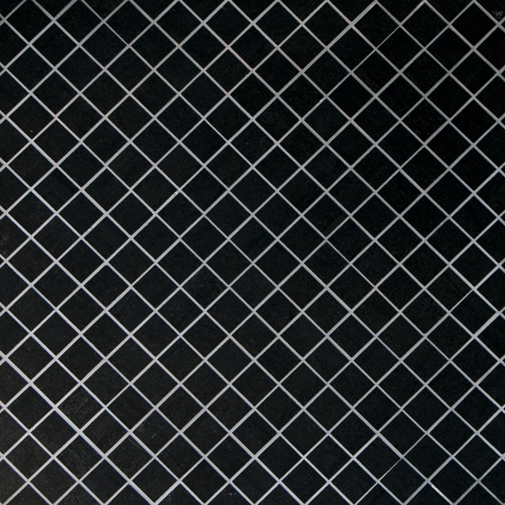 Black / 1.3"x1.3" / Semi Polished Square Pattern Porcelain Mosaics 0