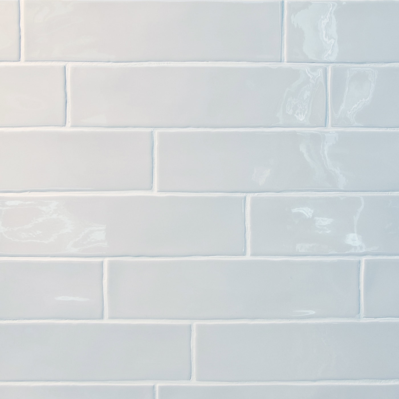 White / 3"x12" / Glossy Rippled Edge Porcelain Subway Tiles 0