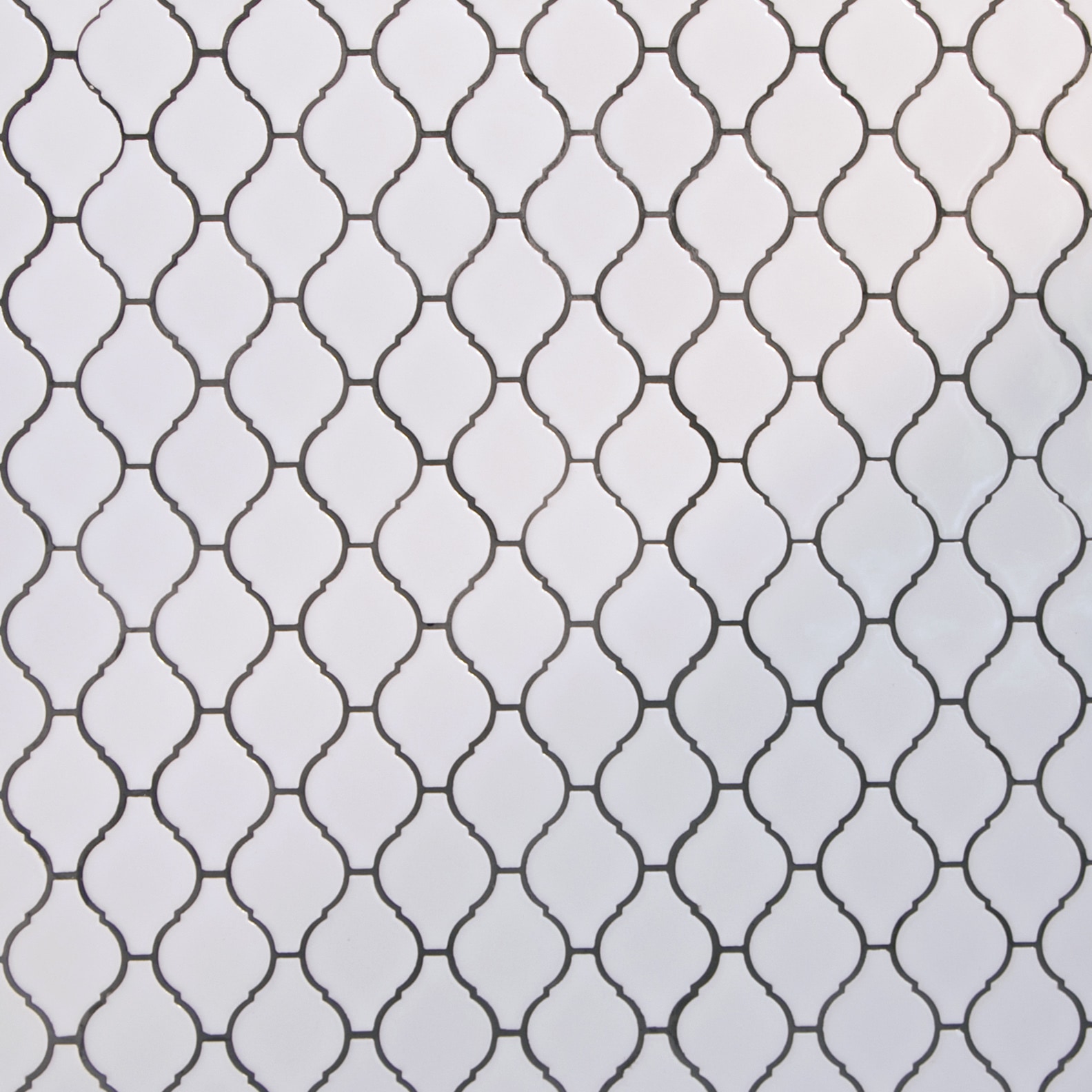 White, Narrow Pattern / 2.75"x2" / Glossy Arabesque Lantern Mosaics 0