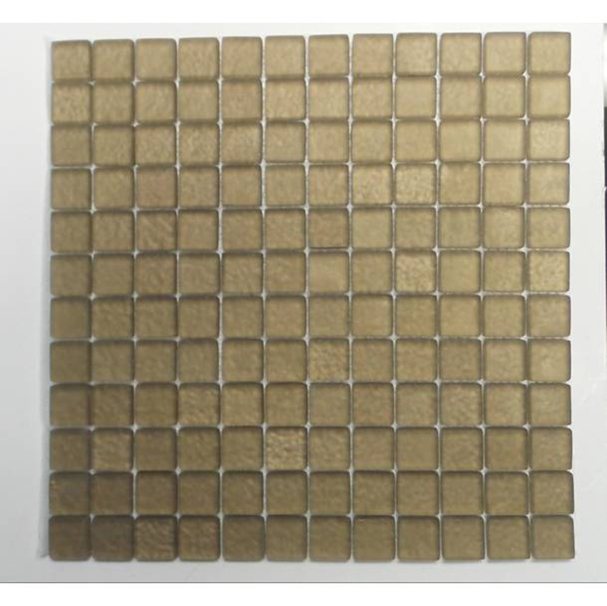 Honey Beige / 1"x1" Square Pattern Glass Mosaics 0