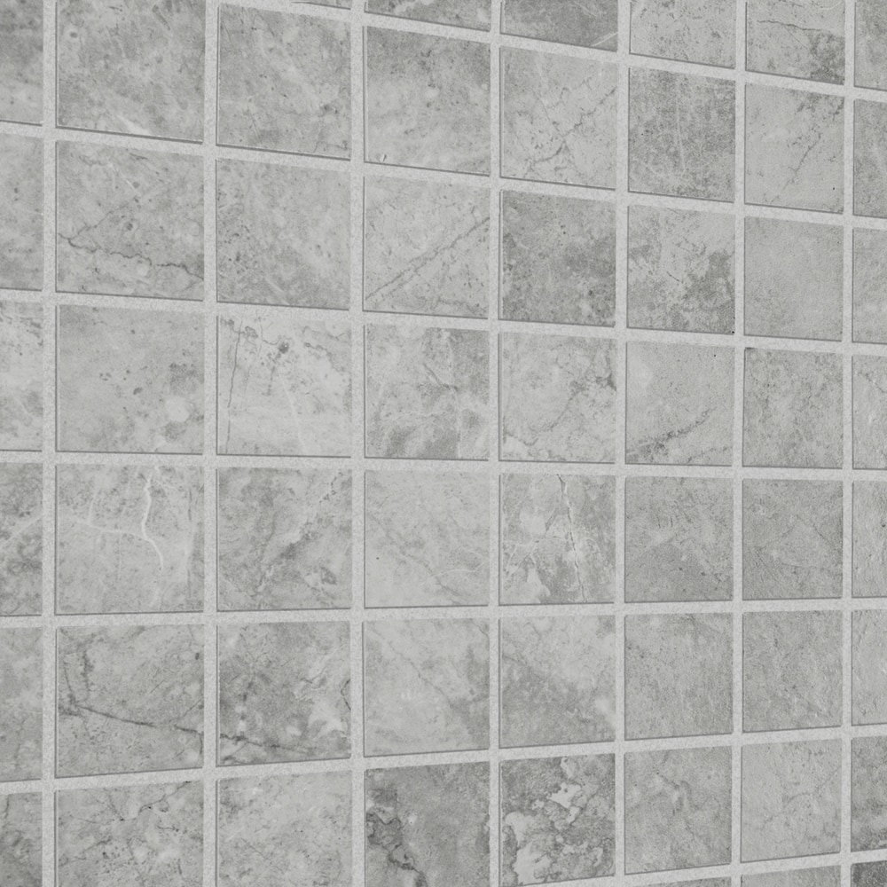 Silver / 2x2 - Mosaic / Matte Porcelain Tile - Desire Series 0