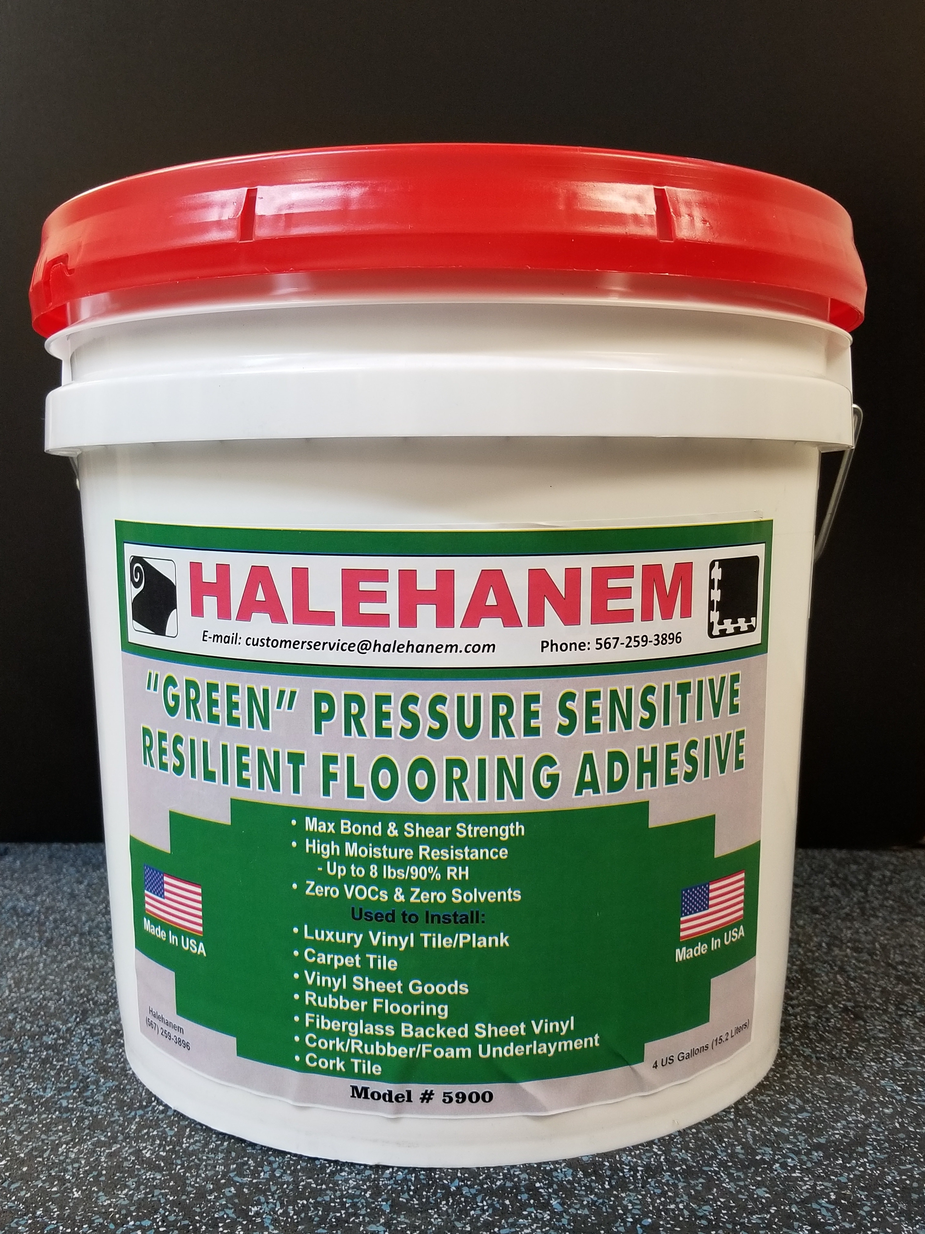 Halehanem 5900 Adhesive / 4 gallon Halehanem 5900 Pressure Sensative Flooring Adhesive 0