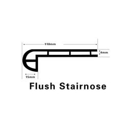 Vinyl Moldings - XL Peaks Collection - Sprite - Sprite / Flush Stair Nose / 94"x 4-1/4"x 1" Vinyl Moldings - XL Peaks Collection - Sprite - Sprite / Flush Stair Nose / 94"x 4-1/4"x 1"
