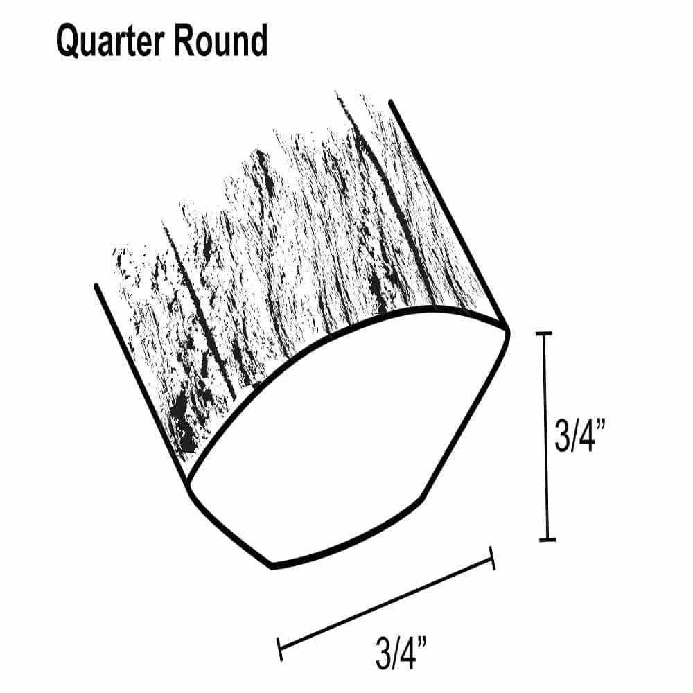 London - Quarter Round / Quarter Round-3/4"x3/4"x95 1/2" Bellami Laminate Moldings - 12MM Rustica Reclaimed 0