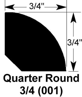 Hornbeam White / Quarter Round / 94" x 3/4" x 3/4" Maple Character Moldings - Wide Plank - Hornbeam White 0