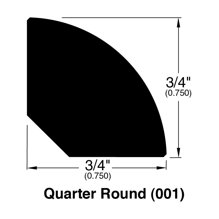 Antique / Quarter Round / 94" x 0.75" x 0.75" / Handscraped Hardwood Moldings - Classic Birch Collection 0