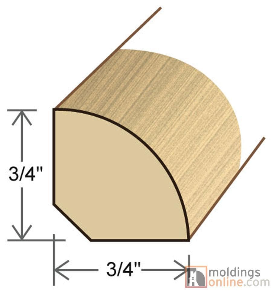 Ipe / Quarter Round / 94" x 3/4" x 3/4" / Satin Ipe Moldings - Collection 0