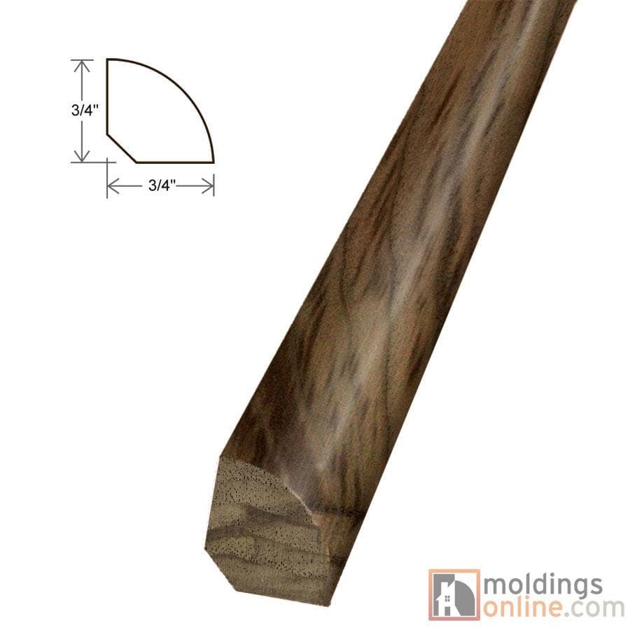 Walnut / Quarter Round / 94" x 3/4" x 3/4" / Unfinished Walnut Moldings - Collection 0