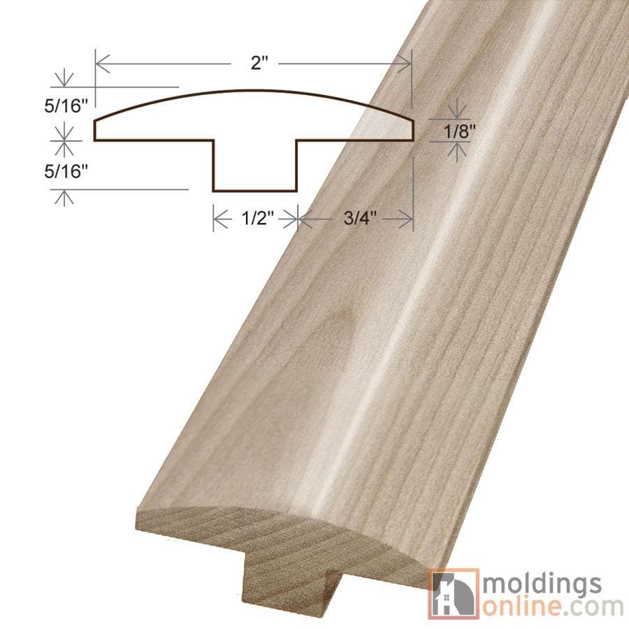 Birch / T-Molding / 78" x 2" x 5/8" / Matte Birch Moldings - Collection 0