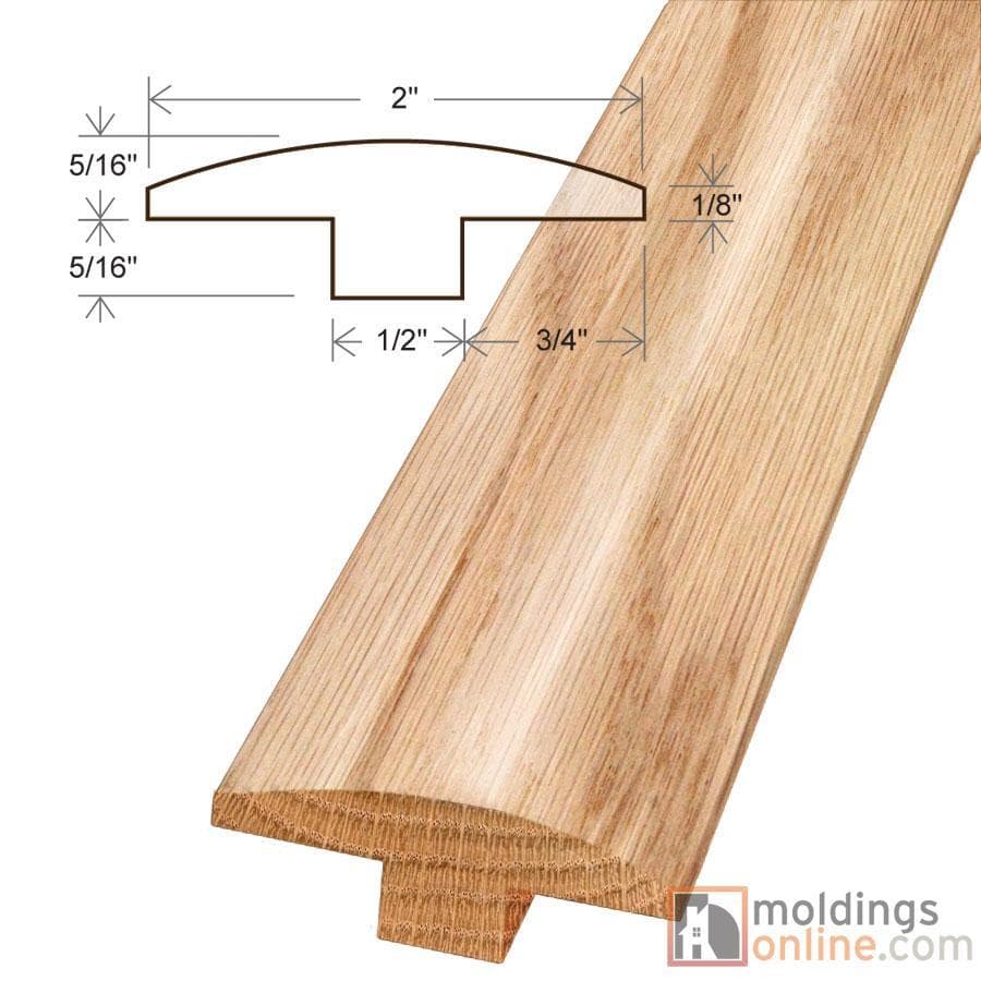 Toasted Brown / T-Molding / 78" x 2" x 5/8" Hardwood Moldings - Satin - Toasted Brown 0
