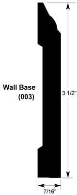 Oak / Wall Base / 94" x 3 1/2" x 4/9" White Oak Moldings - Wide Plank - Oak 0
