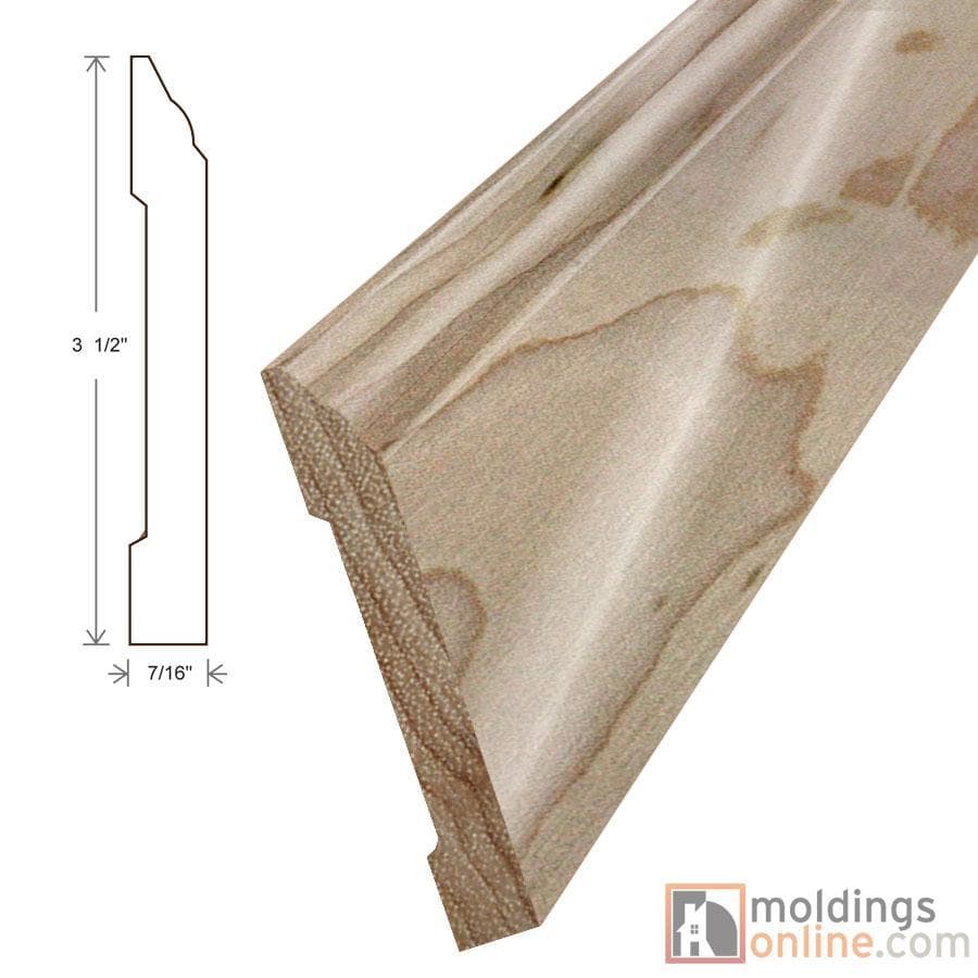 Coffee / Wall Base / 94" x 7/16" x 3 1/2" Engineered Hardwood Moldings - Derby - Coffee 0