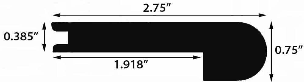 Saddle / Stair Nose / 78" x 2 3/4" x 3/4" Engineered Hardwood Moldings - Arcadian Hevea - Saddle 0