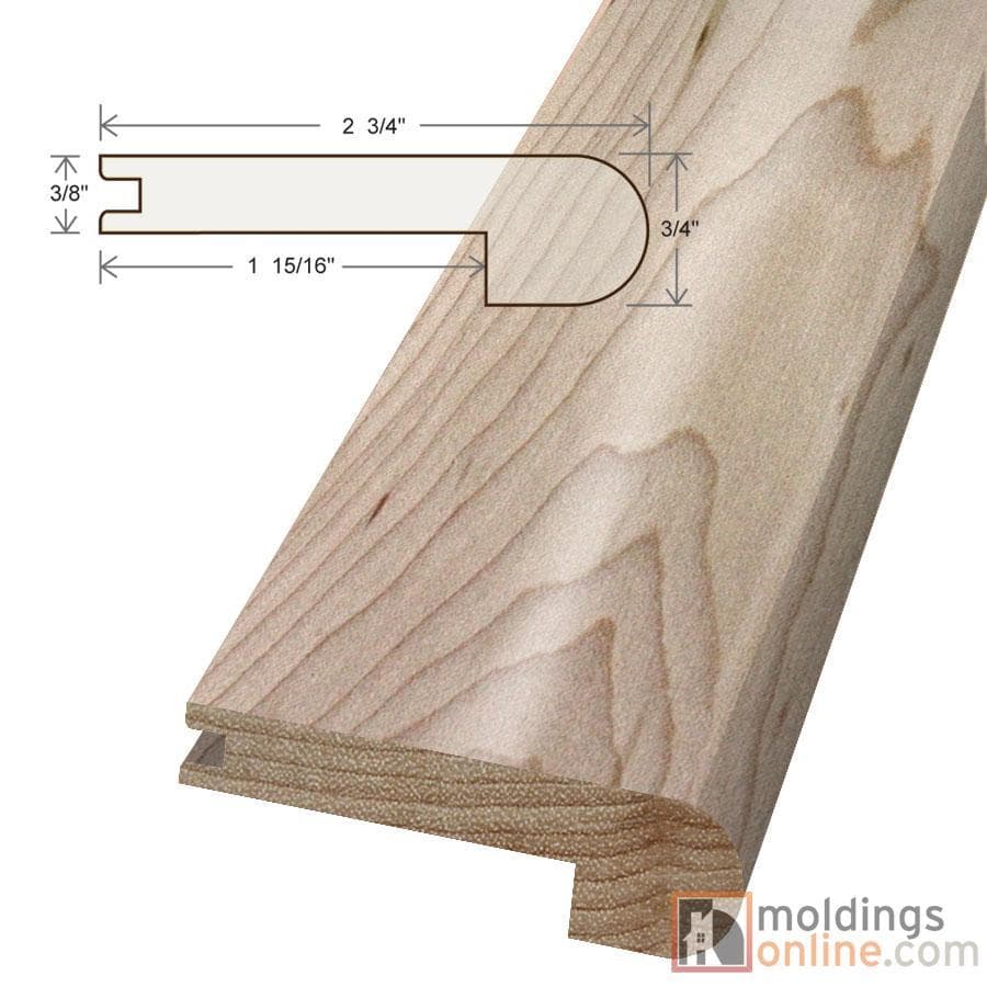 Natural / Stair Nose / 94" x 2 3/4" x 3/4" Engineered Hardwood Moldings - Smooth Harvest - Natural 0