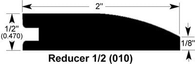Natural Nantucke / Reducer / 72" x 2" x 0.47" / Wire Brushed Bamboo Moldings - Wide Strand Woven - Natural Nantucke 0