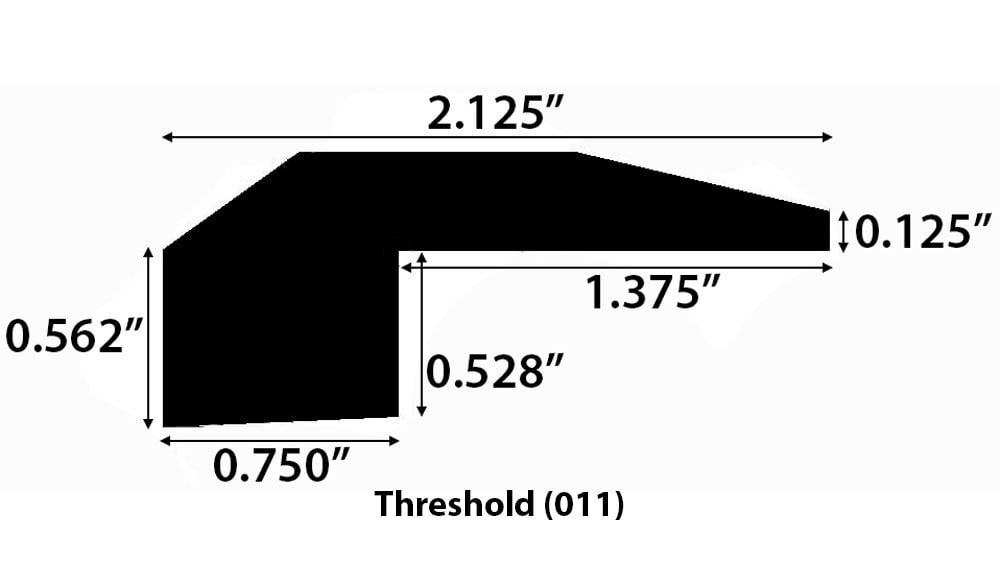 Haze / Threshold / 78" x 2 1/8" x 1/8" Engineered Hardwood Moldings - Rhode Island Oak - Haze 0