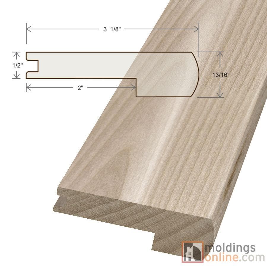 Birch / Stair Nose / 48" x 3 1/8" x 1/2" / Semi-Gloss Birch Moldings - Collection 0