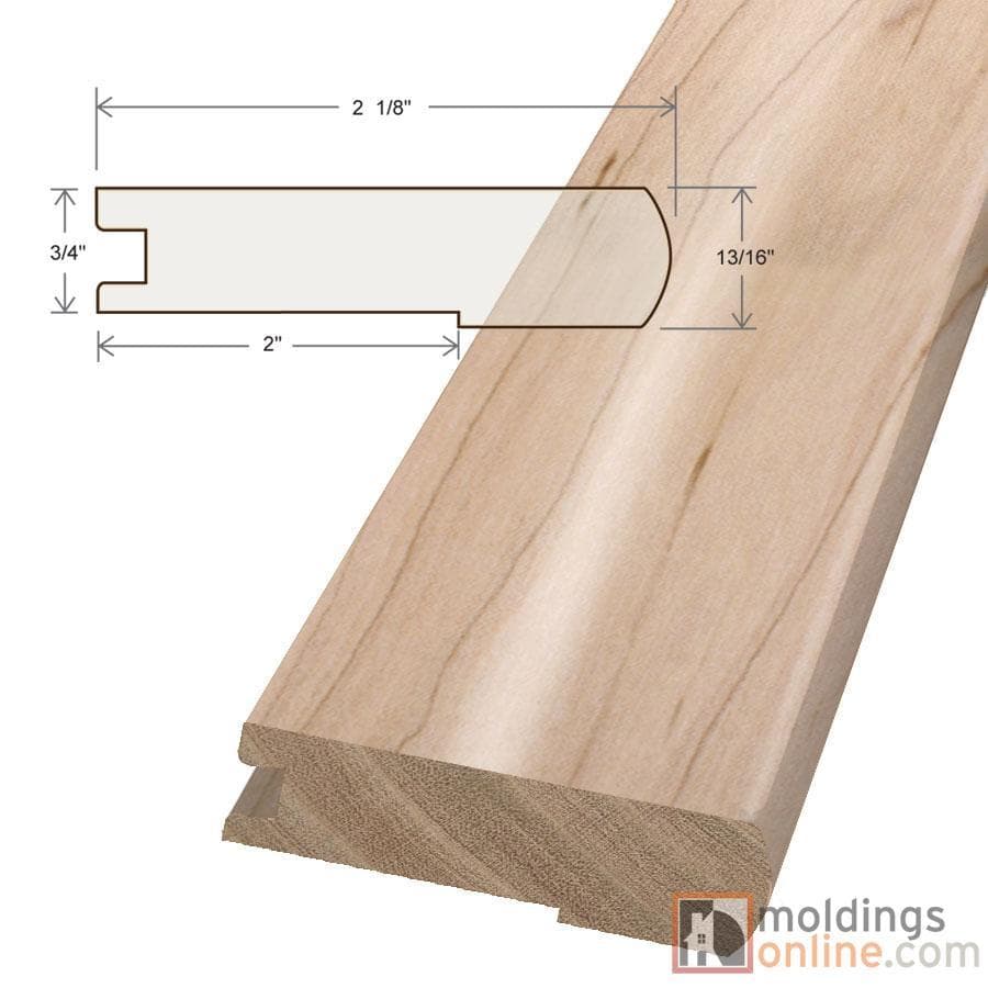 Cherry / Stair Nose / 78" x 3 1/8" x 3/4" / Unfinished Cherry Moldings - Collection 0