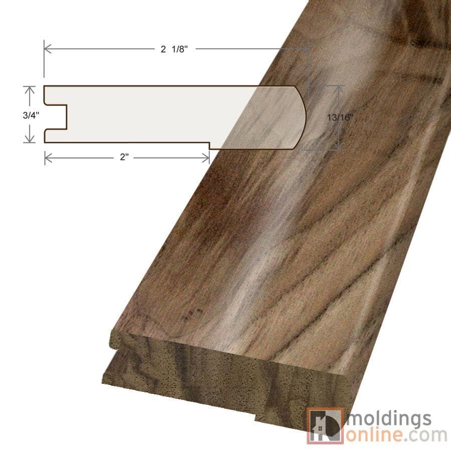 Walnut / Stair Nose / 48" x 3 1/8" x 3/4" / Satin Walnut Moldings - Collection 0