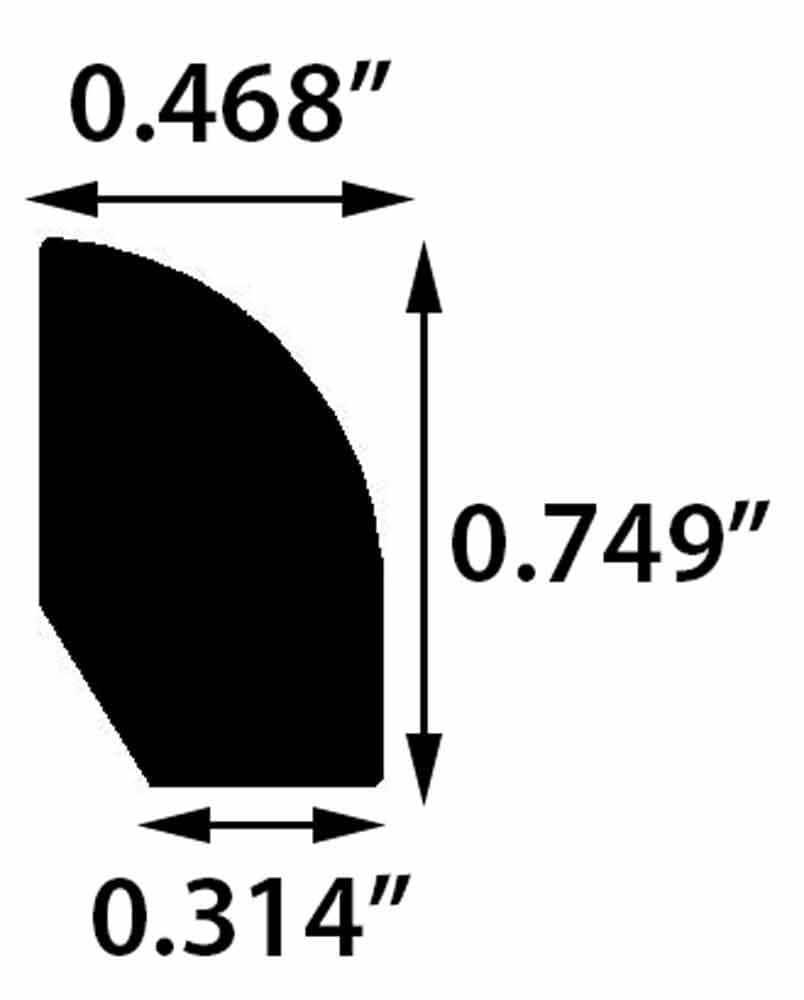 Saddle / Stair Nose / 94" x 3/4" x 1/2" Engineered Hardwood Moldings - Arcadian Hevea - Saddle 0
