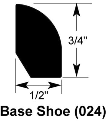 Santos Mahogany / Base Shoe / 78" x 1/2" x 3/4" Hardwood Moldings - Andes Collection - Santos Mahogany 0