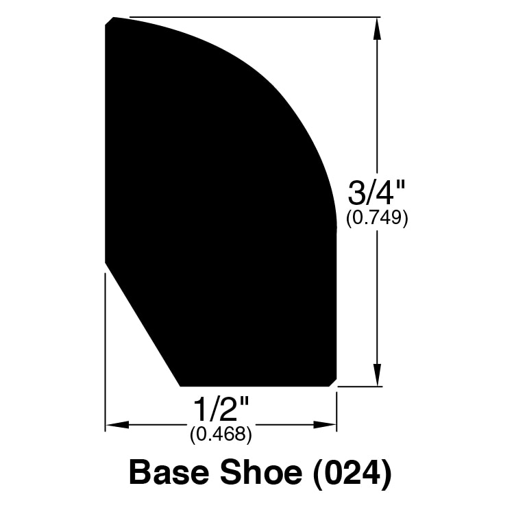 Sky Gray / Base Shoe / 94" x 0.468" x 0.75" / Wire Brushed Eng. Hardwood Moldings - European Long Length Collection 0