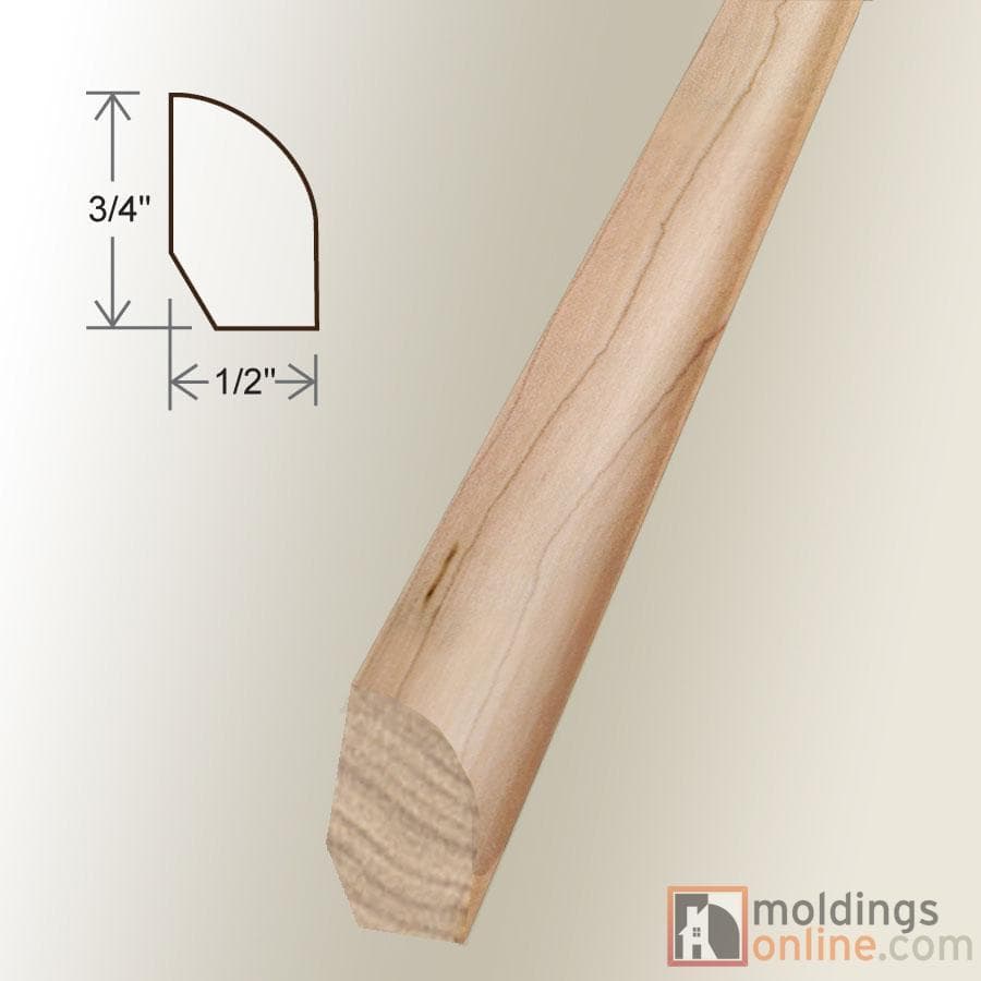 Cherry / Base Shoe / 94" x 3/4" x 1/2" / Satin Cherry Moldings - Collection 0