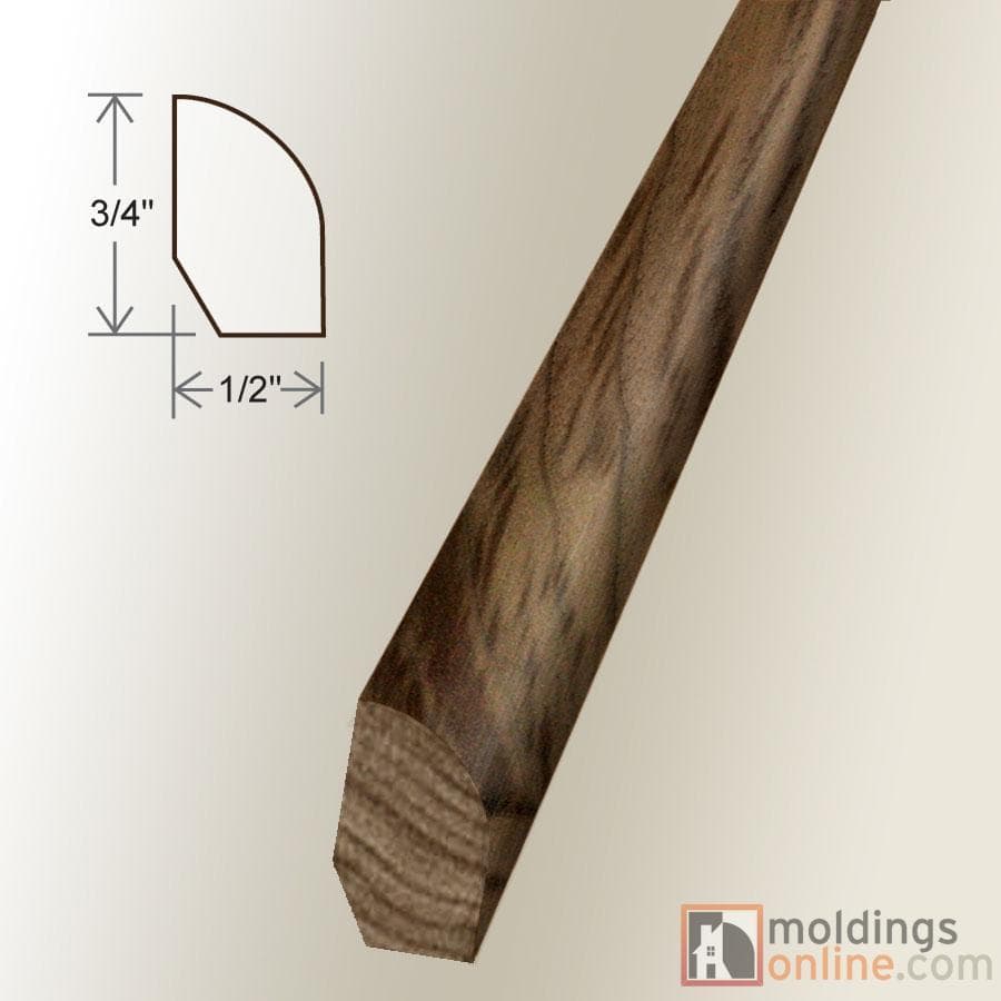 Walnut / Base Shoe / 94" x 3/4" x 1/2" / Low-Gloss Walnut Moldings - Collection 0