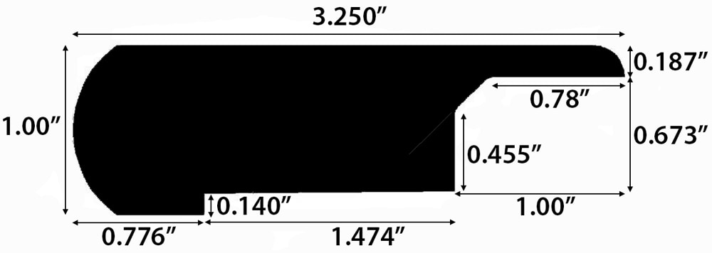 Grey Wash / Stair Nose - Overlapping / 78" x 3 1/4" x 1" Engineered Hardwood Moldings - European Long Length - Grey Wash 0