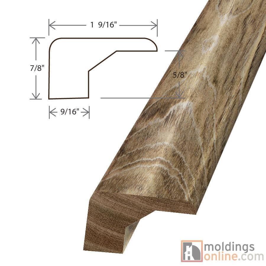 Brazilian Cherry / Square Nose / 78" x 1 4/7" x 7/8" / Low-Gloss Brazilian Cherry Moldings - Collection 0