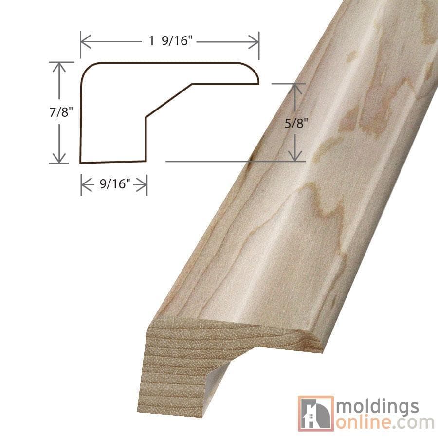 Maple / Square Nose / 78" x 1 4/7" x 7/8" / Satin Maple Moldings - Collection 0