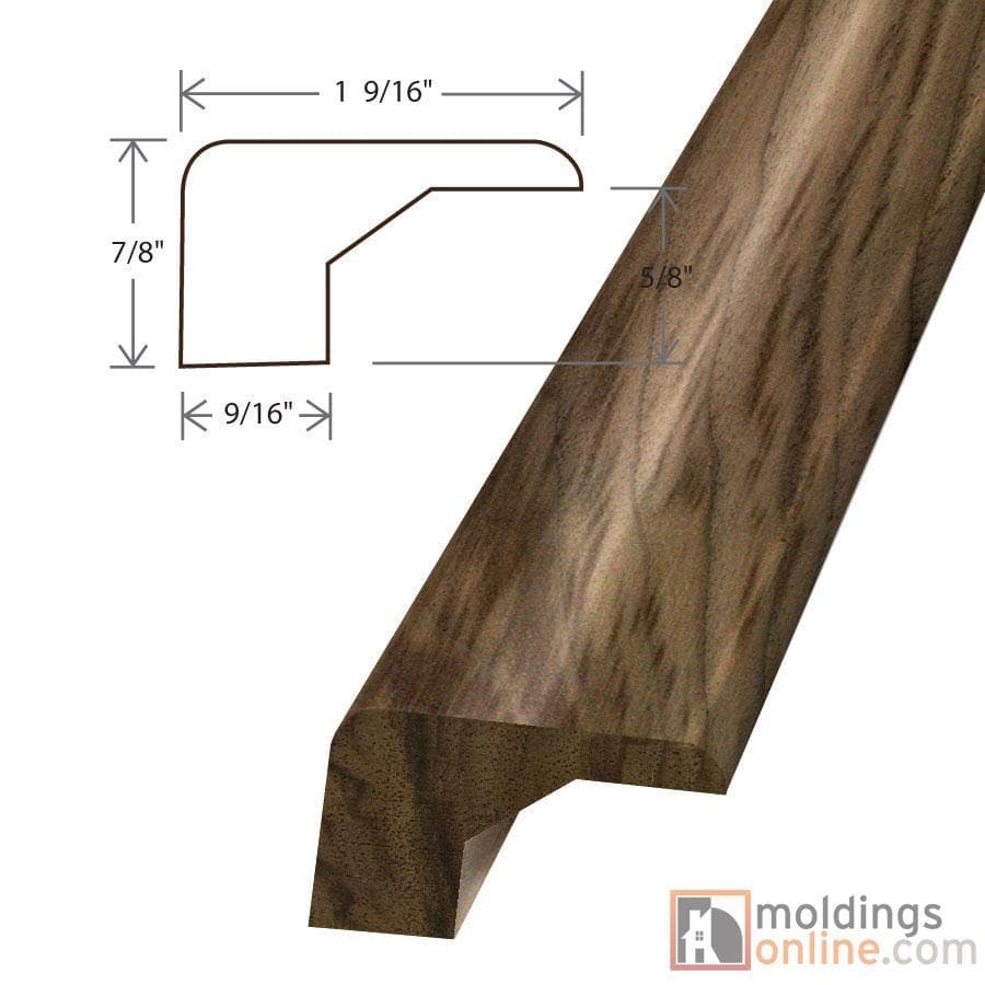 Walnut / Square Nose / 78" x 1 4/7" x 7/8" / Satin Walnut Moldings - Collection 0