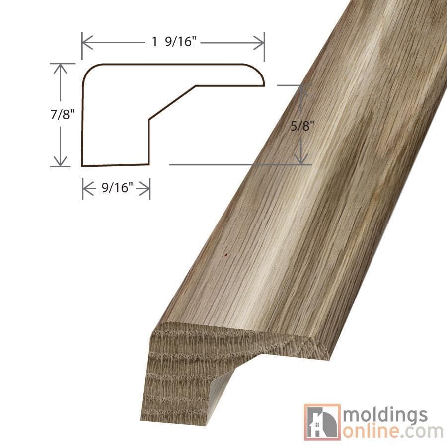 Foothill Gray / Square Nose / 78" x 1 9/16" x 7/8" Engineered Hardwood Moldings - Baltic Oak - Foothill Gray 0