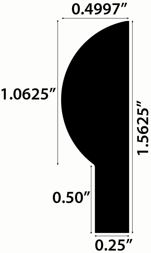 Fazenda / Stair Nose - Mini Adjustable / 94" x 1/2" x 1 9/16" Hardwood Moldings - Brazillian Plantation Teak - Fazenda 0