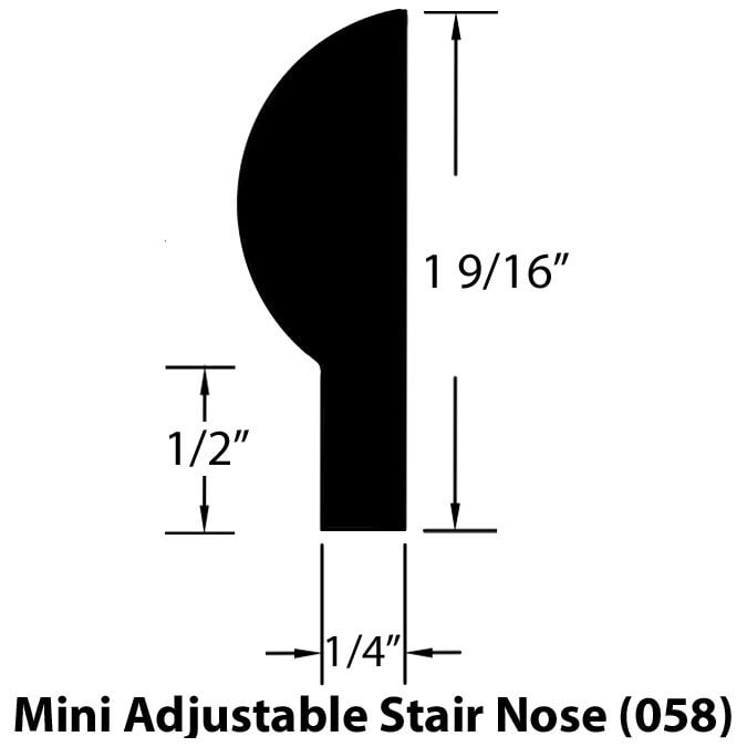 Robin / Stair Nose - Mini Adjustable / 78" x 1/2" x 1 9/16" Engineered Hardwood Moldings - European Oak Whitewash - Robin 0