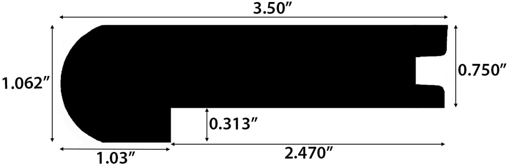 Fazenda / Stair Nose / 94" x 3 1/2" x 1 1/16" Hardwood Moldings - Brazillian Plantation Teak - Fazenda 0