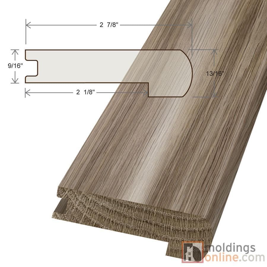 Blanco / Stair Nose / 78" x 2 7/8" x 13/16" Engineered Hardwood Moldings - European Classic 3 Strip Oak - Blanco 0