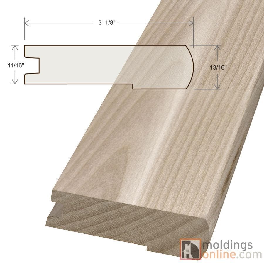 Coffee Bean / Stair Nose / 94" x 3 1/8" x 13/16" Hardwood Moldings - Classic Birch - Coffee Bean 0