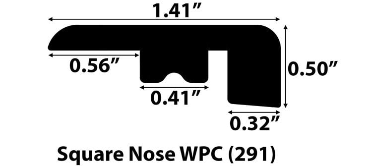 Peru / Square Nose WPC / 94" x 1.41" x 0.5" / 291 WPC Veneer Moldings - Renaissance Collection 0