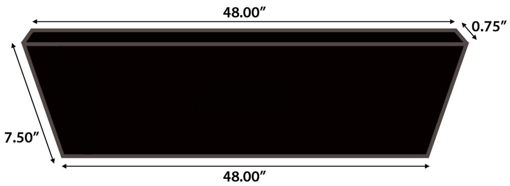 Smooth Vellum / RISER 48 x 7.5 x .75 / 48" x 7.5" x 0.75" / Stained Acacia Treads - Eccentric Acacia Collection 0