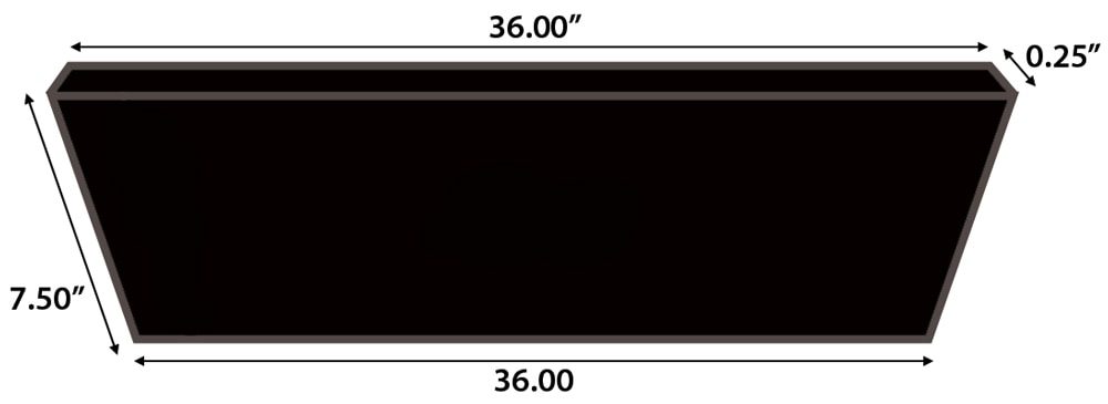 Mocha Gray / Stair Riser / 36" x 7 1/2" x 1/4" Solid Hardwood Moldings - European Industrial Maple - Mocha Gray 0