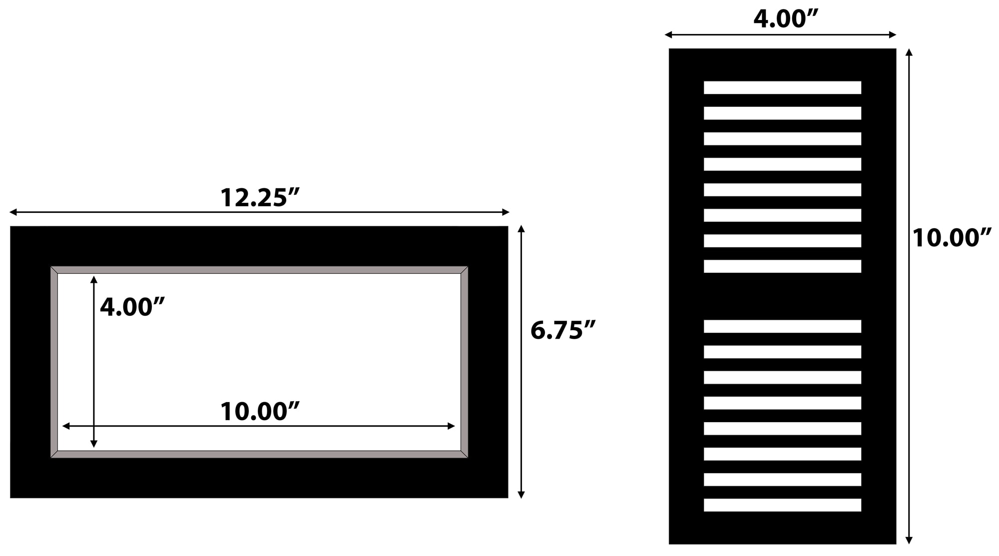 Loxley / Vent - Flush Mount (564) / 10" x 4" x 5/8" Engineered Hardwood Moldings - European Oak Whitewash - Loxley 0