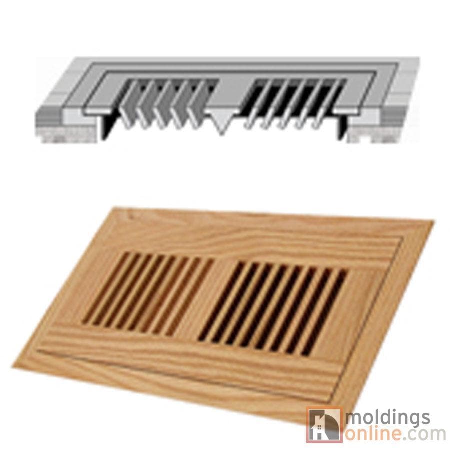 Santos Mahogany / Vent - Flush Mount / 10" x 4" x 1" / Glossy Santos Mahogany Vents - Collection 0