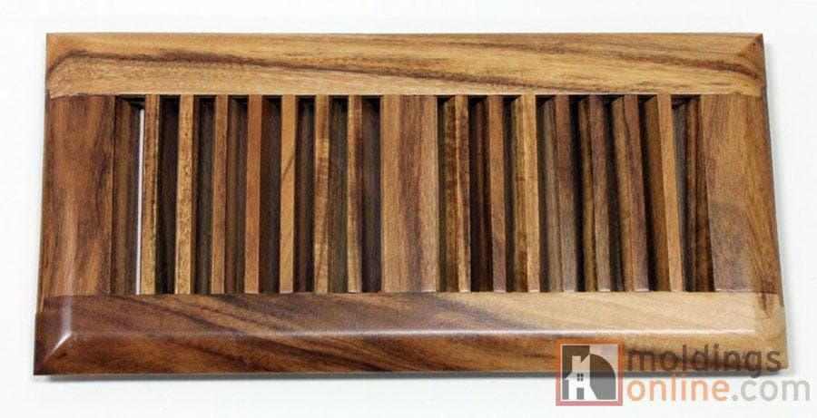 Natural / Vent - Surface Mount / 10" x 4" x 1" Hardwood Moldings - Exotic Acacia - Natural 0