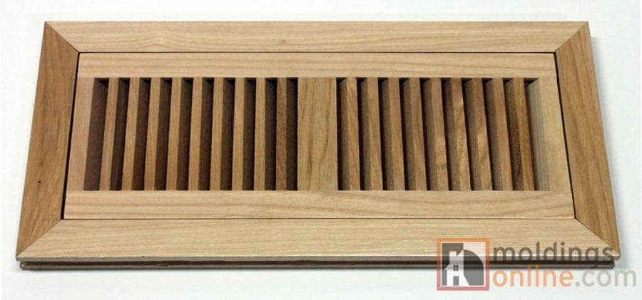Pecan / Vent - Flush Mount / 12" x 4" x 1" / Semi-Gloss Pecan Vents - Collection 0