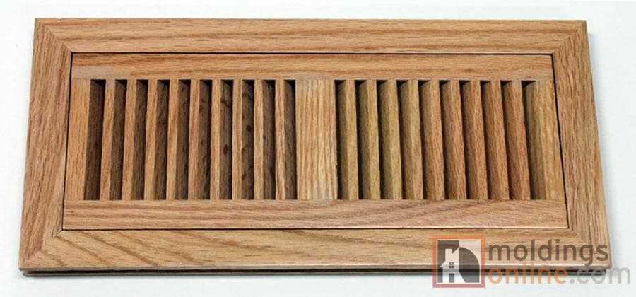 Red Oak / Vent - Flush Mount / 12" x 4" x 1" / Unfinished Red Oak Vents - Collection 0