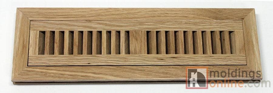 White Oak / Vent - Flush Mount / 12" x 2" x 1" / Low-Gloss White Oak Vents - Collection 0