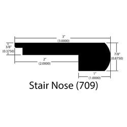 Engineered Hardwood Moldings - Myth Birch - Arthur - Arthur / Flush Stair Nose / 78" x 3" x 3/8" Engineered Hardwood Moldings - Myth Birch - Arthur - Arthur / Flush Stair Nose / 78" x 3" x 3/8"